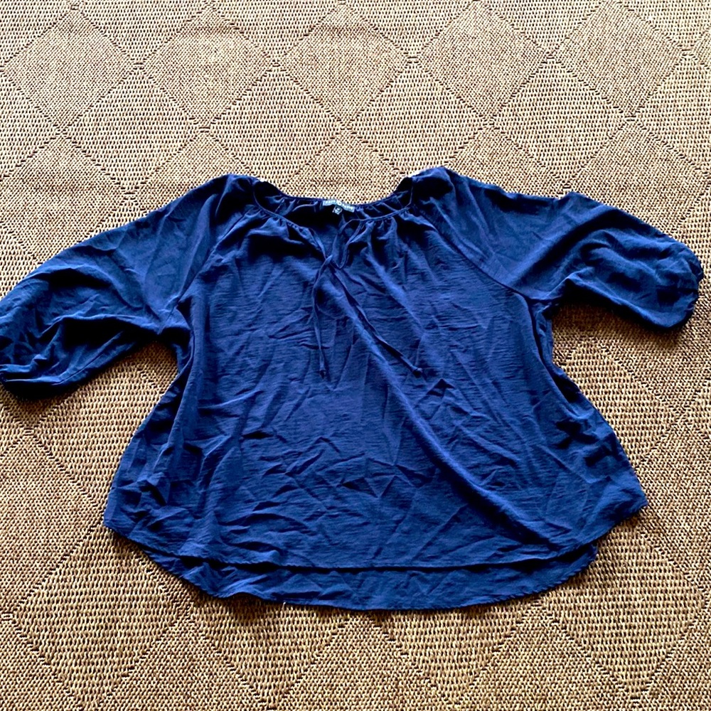 Fred David navy blouse